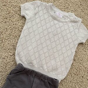 Bon knit shirt and shorts knit set